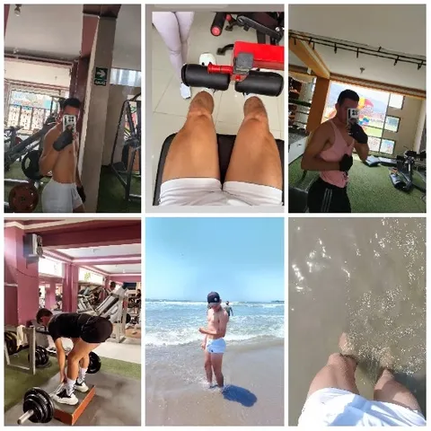 Gym and Beach Workout Moments