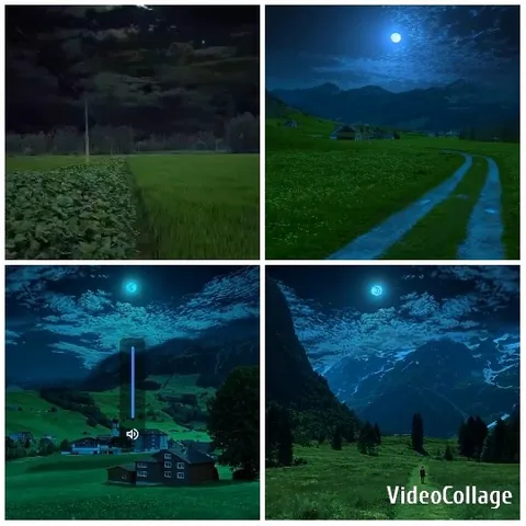 Nighttime Landscapes Under the Moon