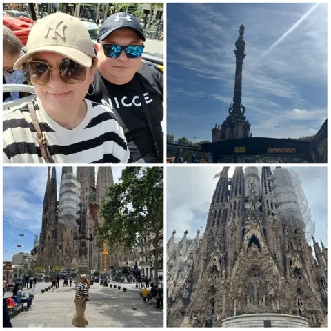 Friends Smiling at a Monument