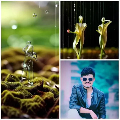 Glass Figurine and Casual Portrait