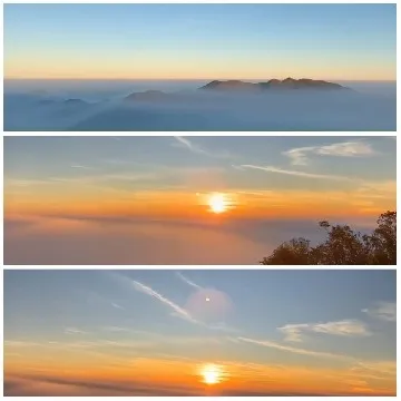 Foggy Mountains at Sunrise