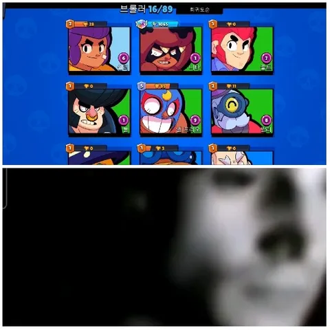 Cartoon Characters and Blurred Face