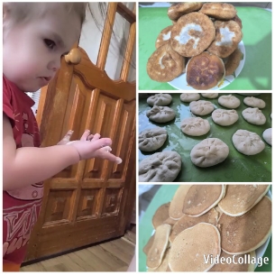 Child Touching Food Near Door