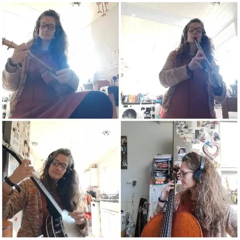 Musician Playing Various Instruments