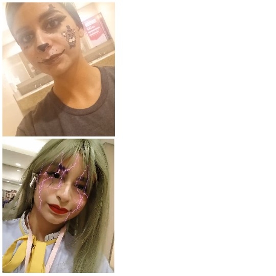 Costumed Individuals with Face Paint