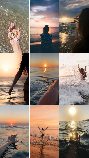 Serene Beach Sunset Moments