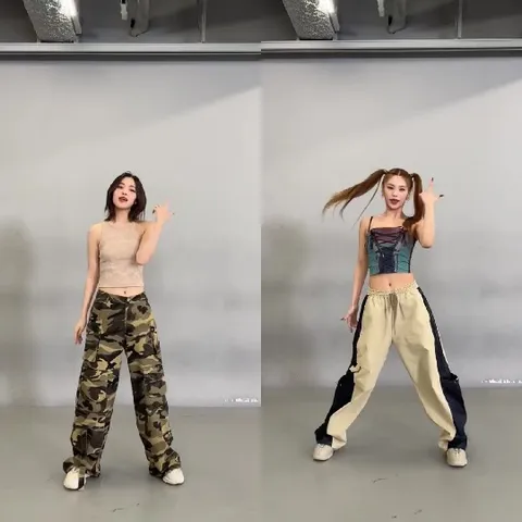 Stylish Women Dancing in Studio
