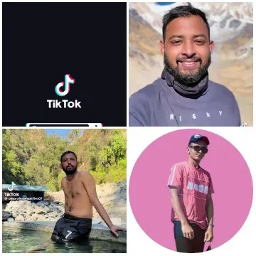 TikTok Logo and Smiling Man