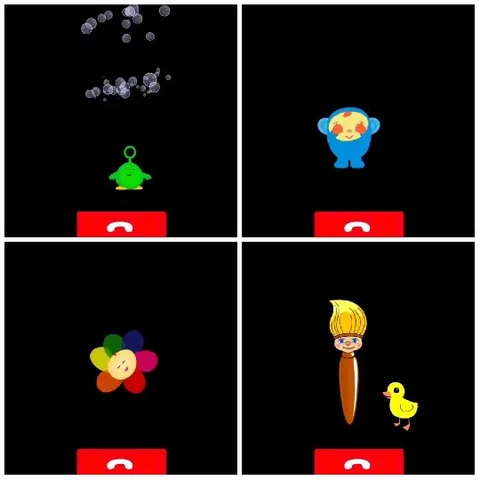 Cartoon Characters On Black Background