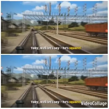 Railway Scene with Animated Train
