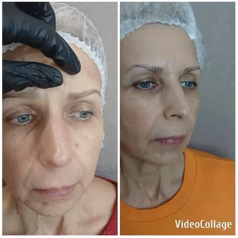 Person with Hairnet and Orange Shirt