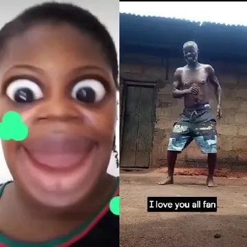 Humorous Filtered Face, Dancing Man