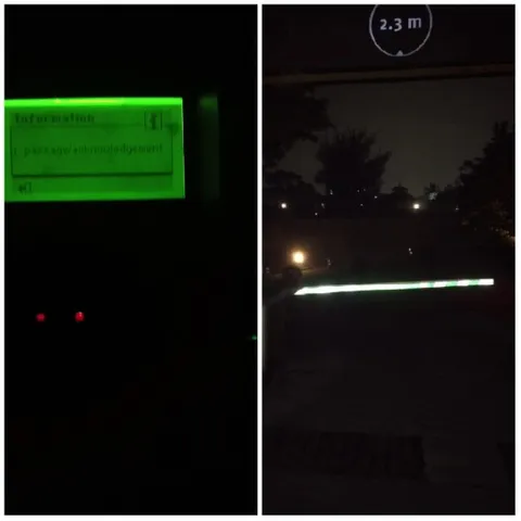 Digital Screen and Nighttime Scene