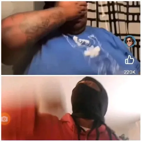Person with Covered Face and Mask