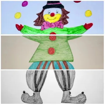 Colorful Clown Juggling Balls