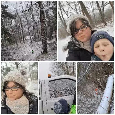 Snowy Winter Scenes with Family