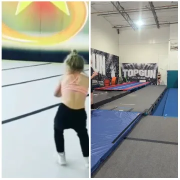 Child in Gym with Emblem