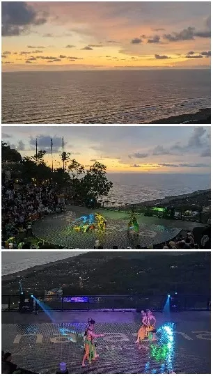 Scenic Sunset with Dancers