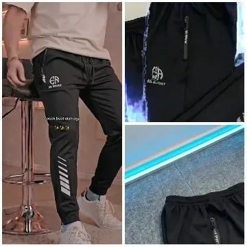 Showcasing Black Athletic Pants Details