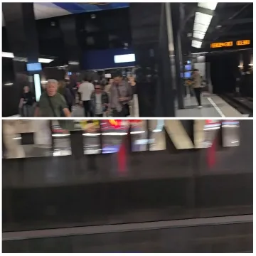 Busy Subway Station with People