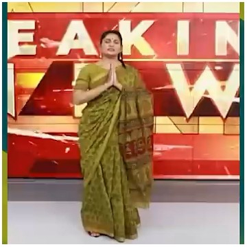Namaste Gesture in News Studio
