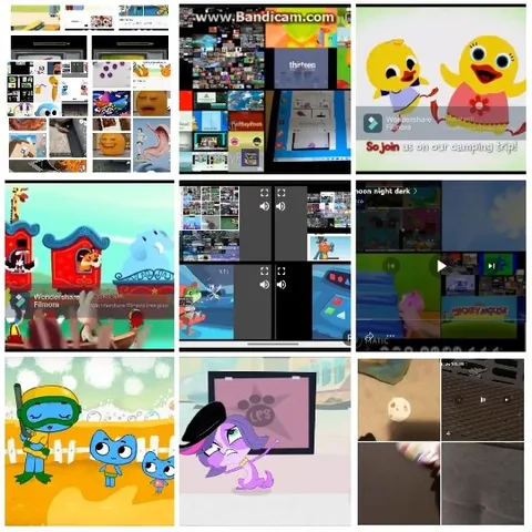 Colorful Cartoon Scenes and Characters