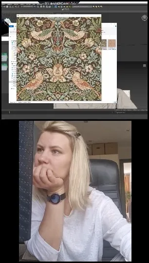 Digital Tapestry with Floral Designs