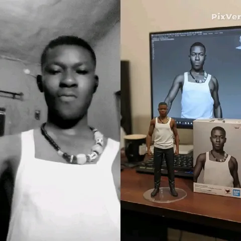3D Model and Figurine of a Person