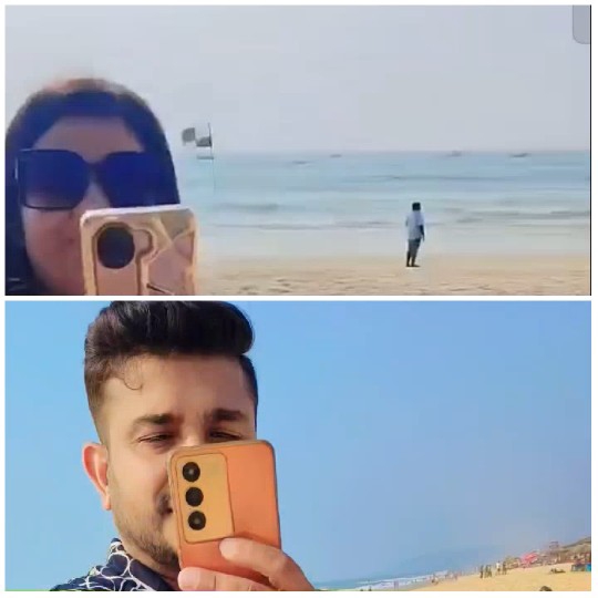 Beach Selfie with Clear Sky