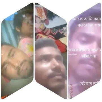 Three Faces with Colorful Background