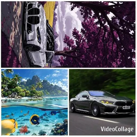 Silver Car Under Purple Trees