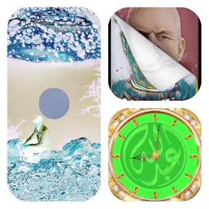 Meditative Person and Artistic Portrait