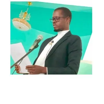 Person Speaking at a Microphone