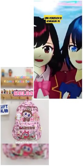 Animated Characters and Colorful Backpack