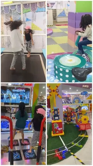 Children Playing at Indoor Amusement