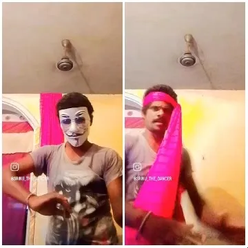 Individual Posing with Mask and Headscarf