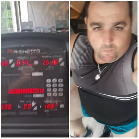 Man Exercising on Gym Machine