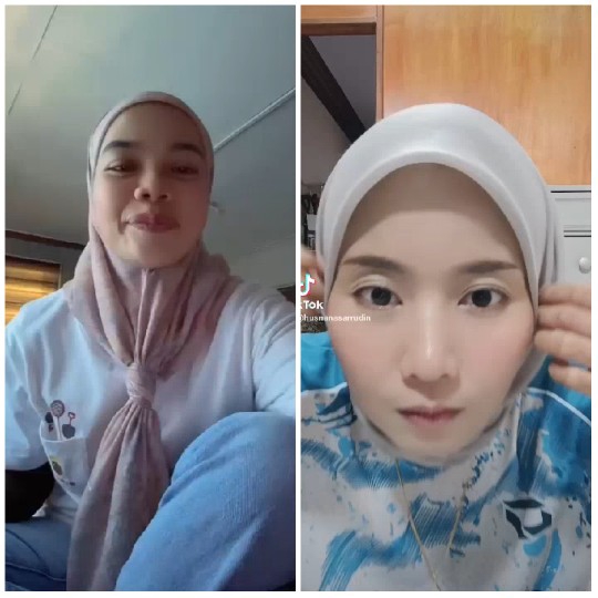 Two Women in Hijabs Smiling