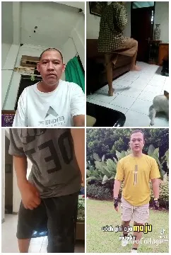 Man in Four Different Settings