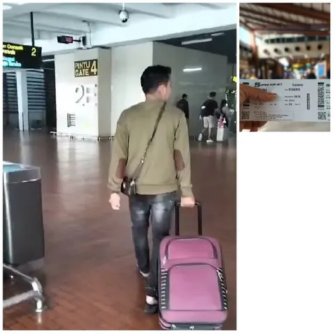 Walking in Airport Terminal