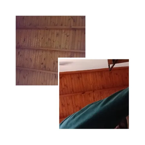 Wooden Ceiling with Person