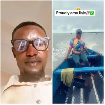 Man in Boat and Close-Up