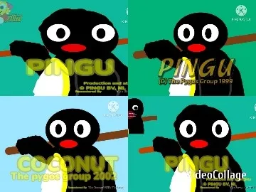 Cartoon Penguins Holding Wooden Sticks