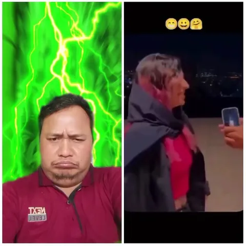 Facial Expressions Under Night Sky