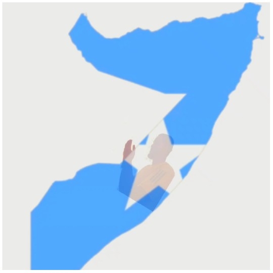 Map Silhouette with Star