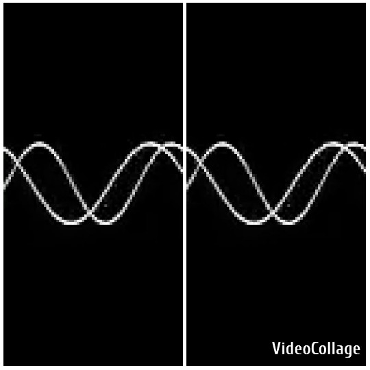 Sine Waves on Black Background