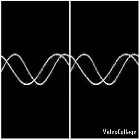 Sine Waves on Black Background