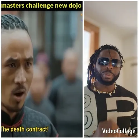 Intense Conversation in Martial Arts Setting