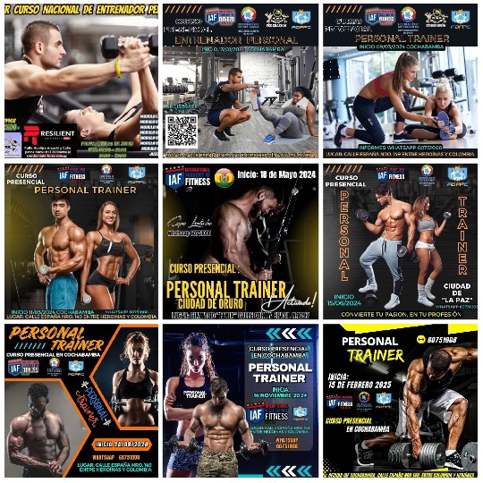 Promotional Posters for Fitness Courses
