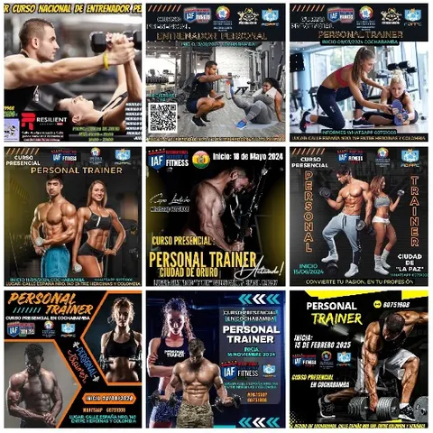 Promotional Posters for Fitness Courses